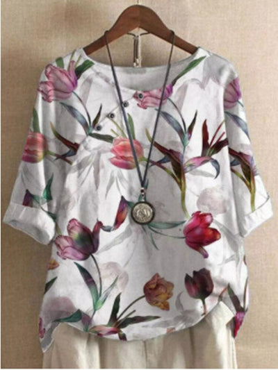 Lina - Blouse pour dames imprimée - Confortable