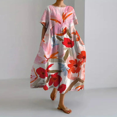 ISLA™ - Robe d'été à décolleté en V avec motif floral -