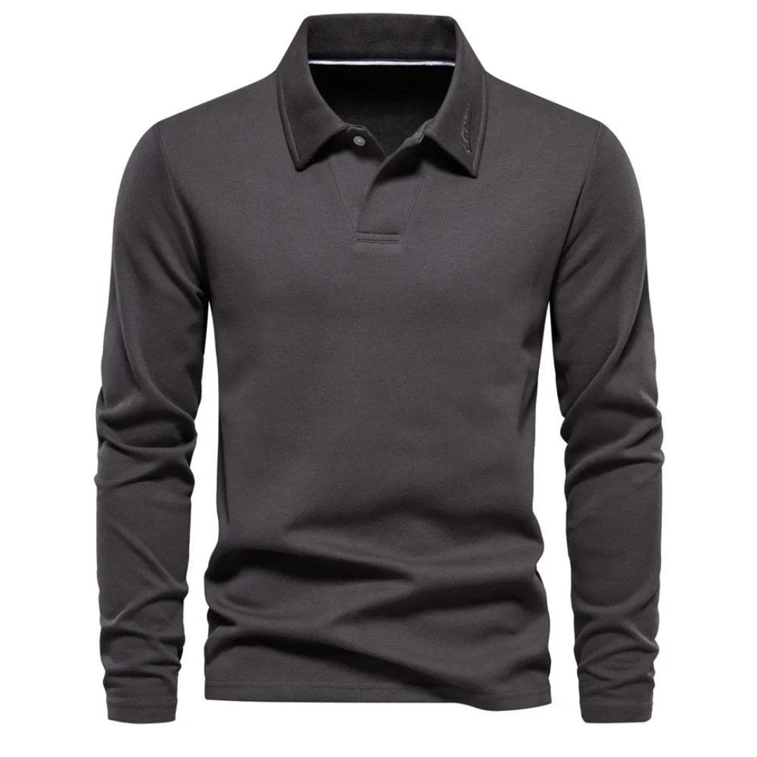 William - Polo shirt à manches longues - Intemporel - Décontracté - Hommes