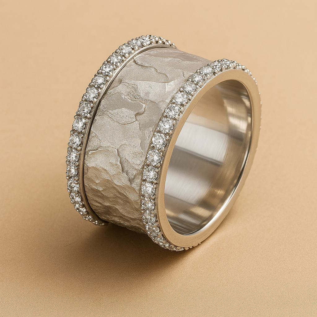 Bague en Zirconia Argenté Vintage