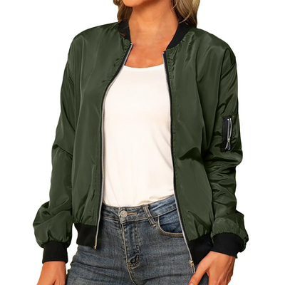 Émilie - Blouson Bomber Léger Avec Fermeture Éclair