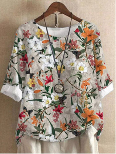 Lina - Blouse pour dames imprimée - Confortable
