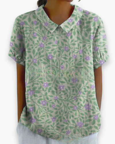 Blouse Florale Décontractée pour Femme | Légère et Libre