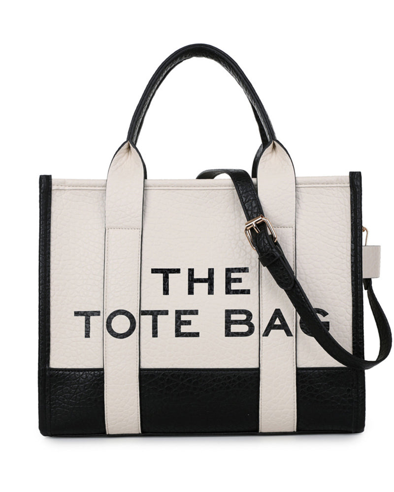 Justine - Sac Fourre-Tout Tendance Avec Coutures Bicolores