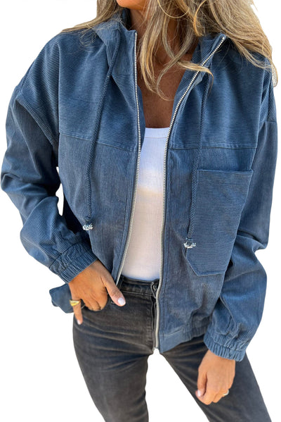 Fiona – Veste En Velours Côtelé Décontractée Avec Capuche Pour Un Style Relax