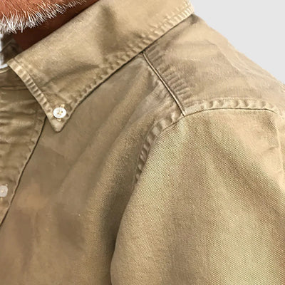 Hugo – Chemise Vintage Pour Hommes Avec Look Délavé Et Manches Longues