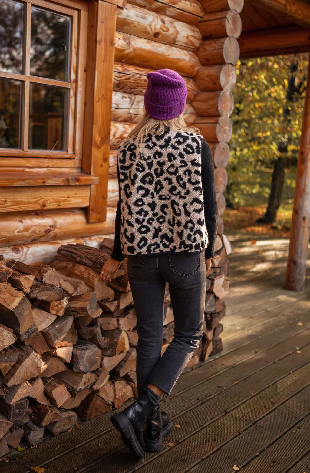 ASTRID™ | Gilet en tricot léopard