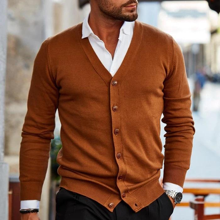 Louis - Cardigan automne homme élégant