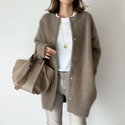 Léa - Gilet femme long élégant