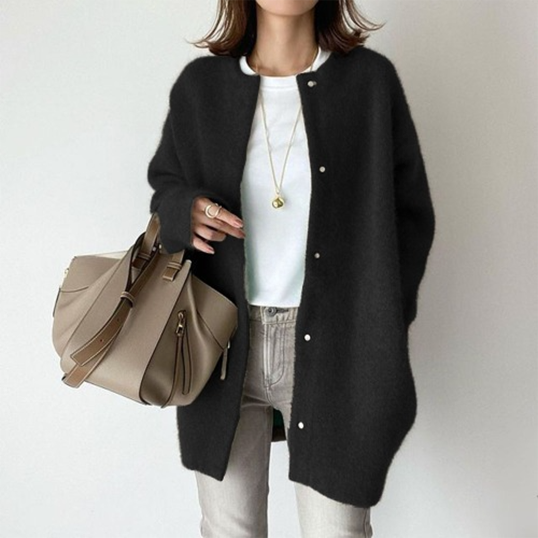 Léa - Gilet femme long élégant