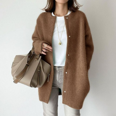Léa - Gilet femme long élégant