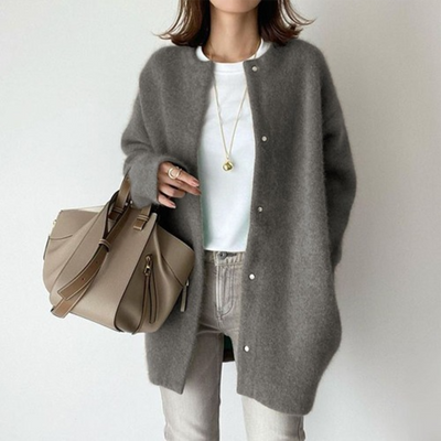 Léa - Gilet femme long élégant