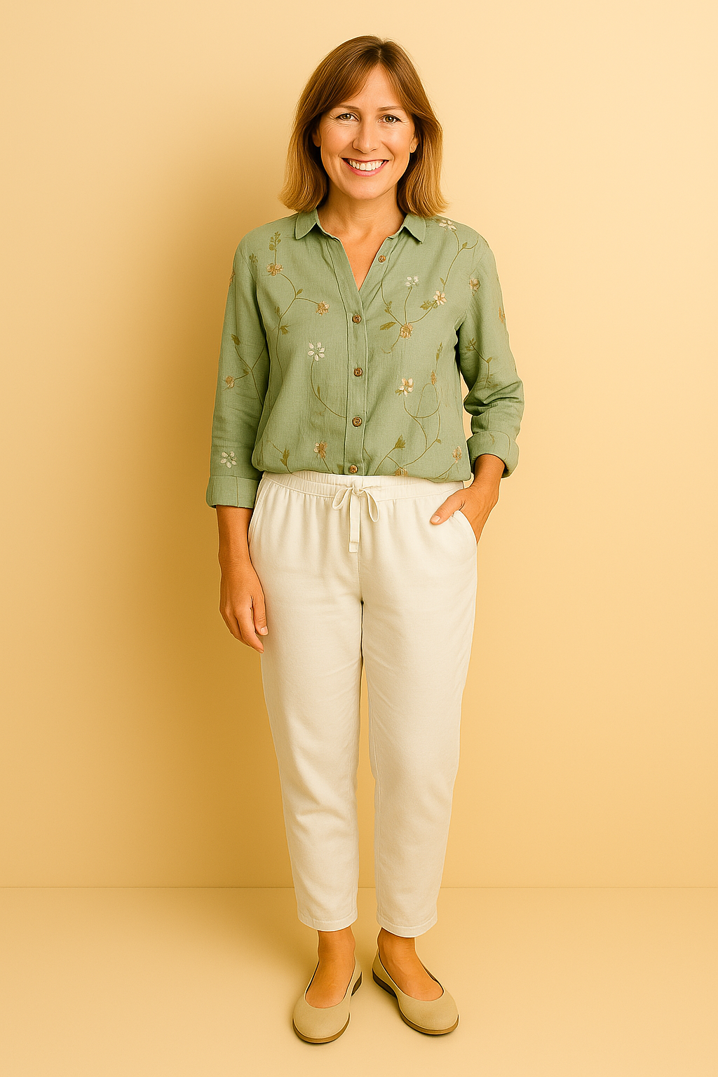 Avril | Blouse élégante avec des imprimés ludiques