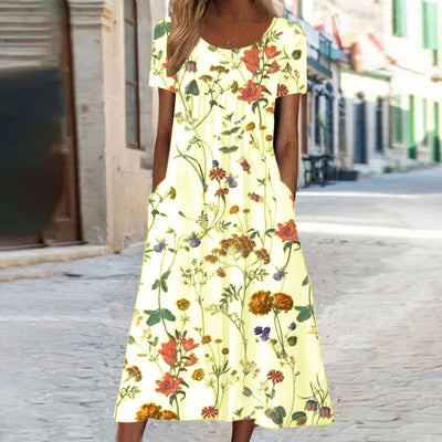 Élodie - Robe D'Été Fluide Avec Coupe Féminine Et Tissu Confortable