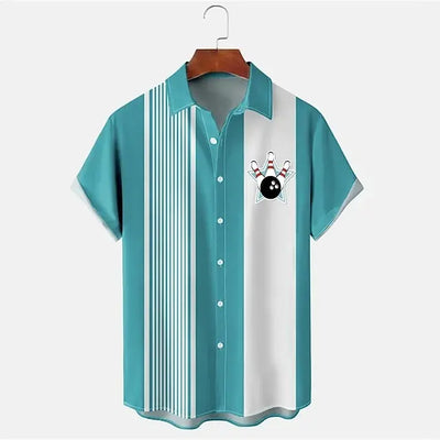 Casper - Chemise avec imprimé bowling - Coupe décontractée - Hommes