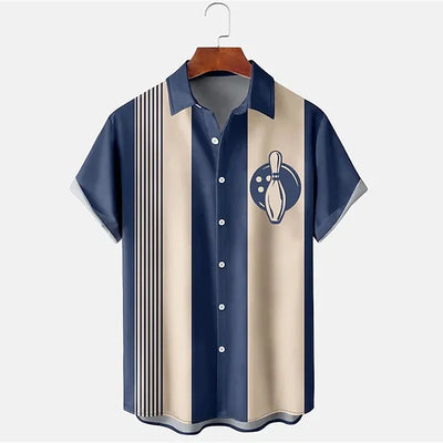 Casper - Chemise avec imprimé bowling - Coupe décontractée - Hommes