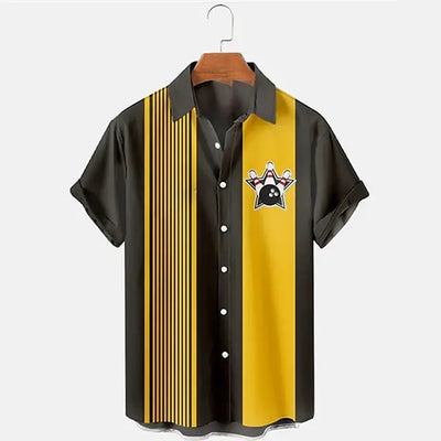 Casper - Chemise avec imprimé bowling - Coupe décontractée - Hommes