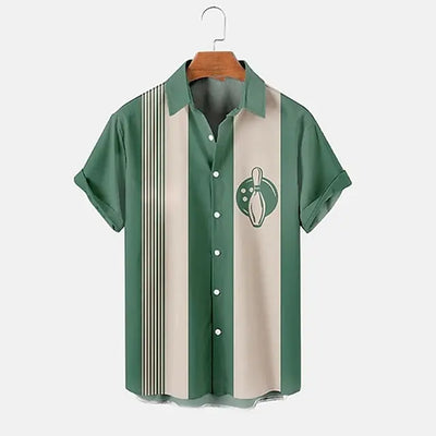 Casper - Chemise avec imprimé bowling - Coupe décontractée - Hommes