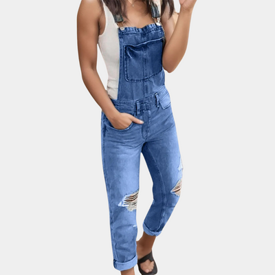 Cécile - Salopette En Denim - Tendance Et Confortable - Femmes