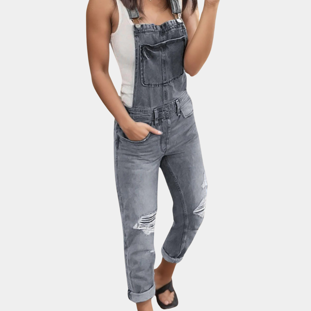 Cécile - Salopette En Denim - Tendance Et Confortable - Femmes