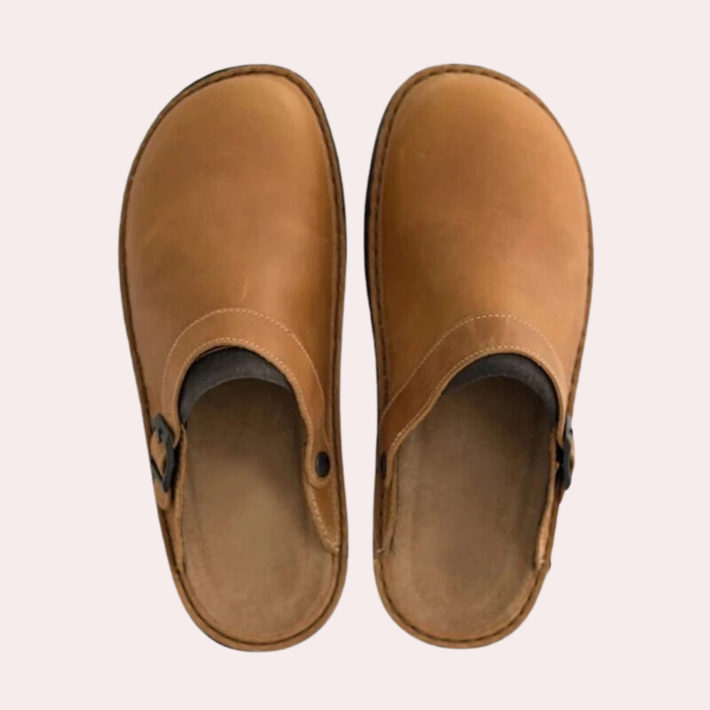 Chaussons pour hommes - Similicuir confortable - Sangle réglable - Design tendance