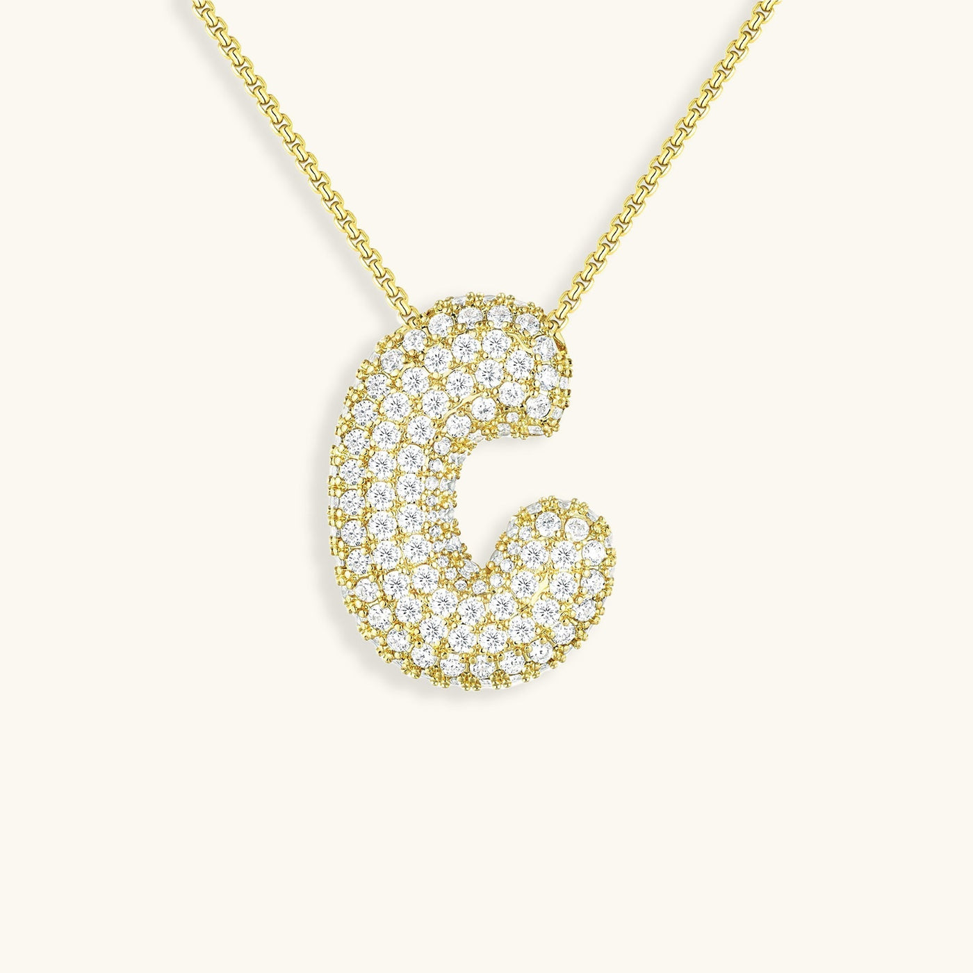 Collier Initiale Diamant – Bubble