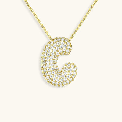 Collier Initiale Diamant – Bubble