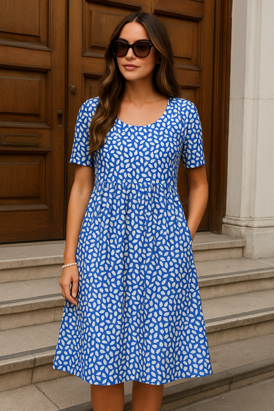 Carolina | Robe chic avec imprimé ludique