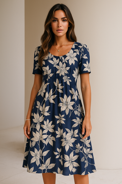Carolina | Robe chic avec imprimé ludique
