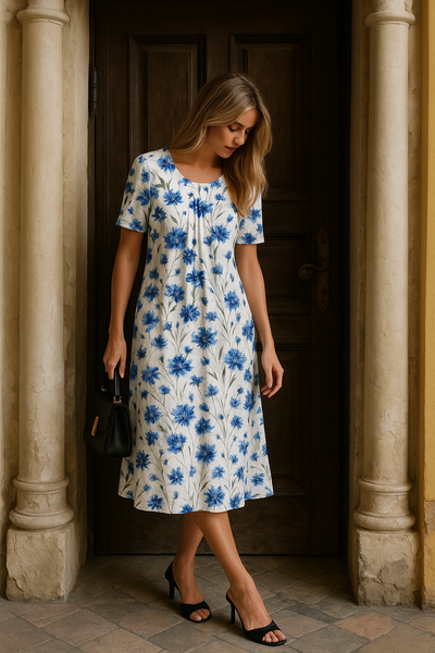 Carolina | Robe chic avec imprimé ludique