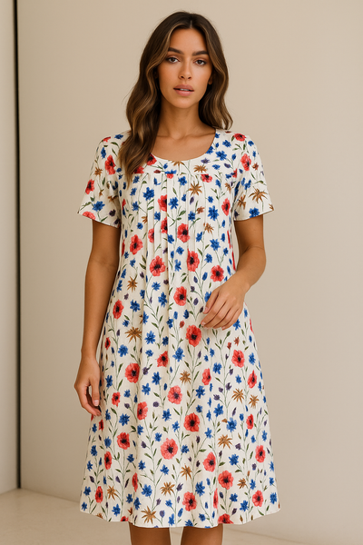 Carolina | Robe chic avec imprimé ludique