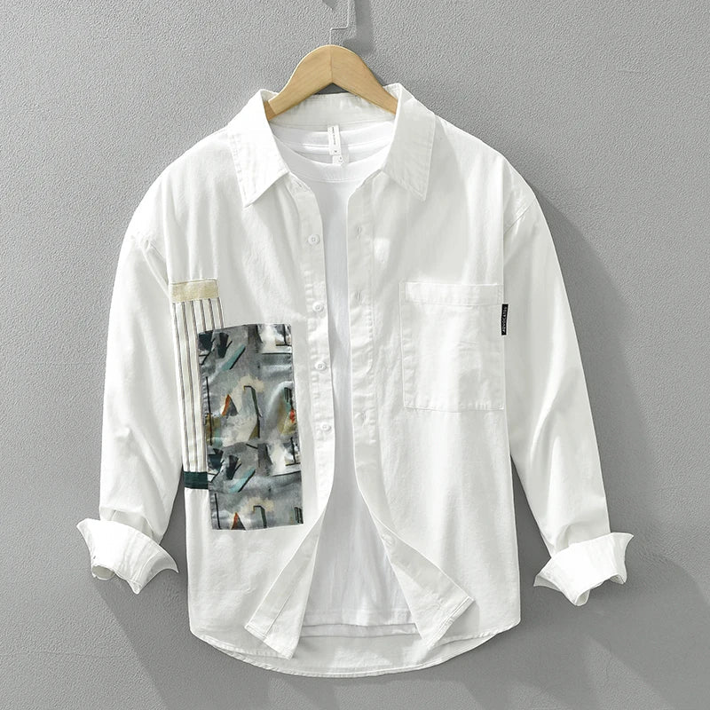Fabian - Chemise à patchwork décontractée - Élégant - Hommes