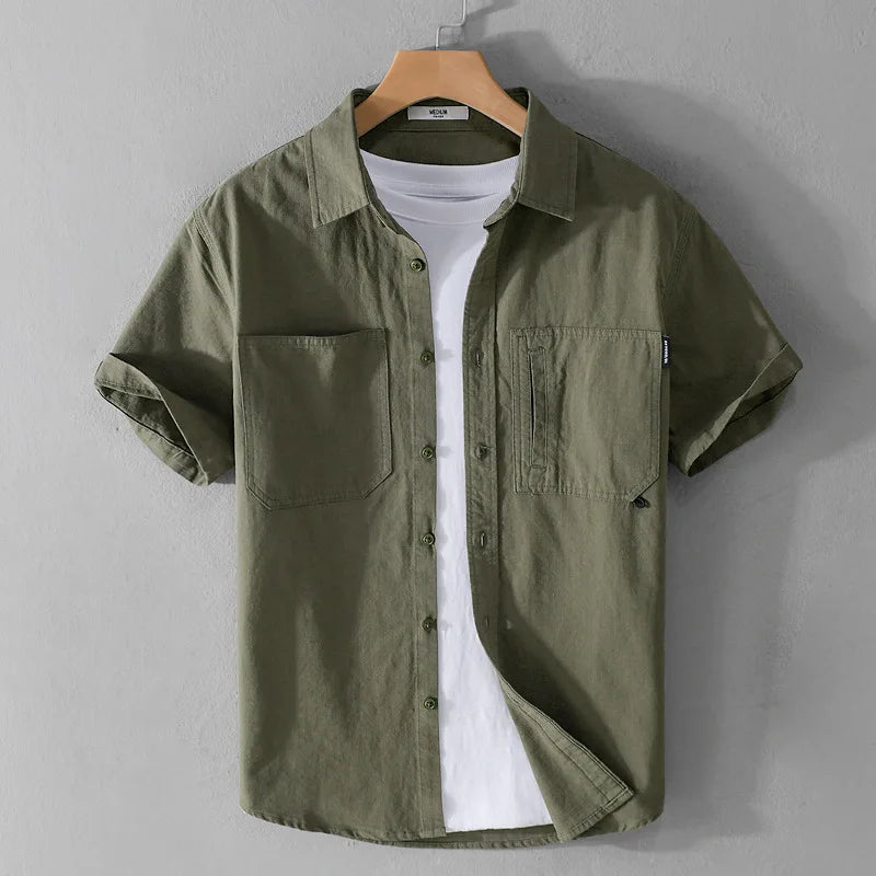 Derk - Chemise d'été unie - Décontractée - Hommes