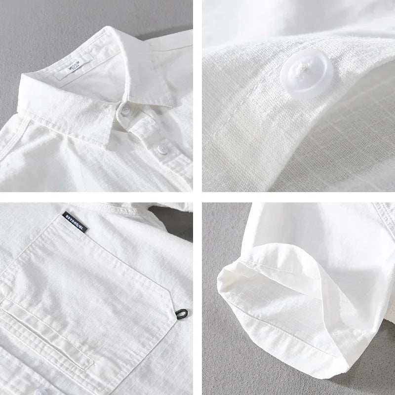Derk - Chemise d'été unie - Décontractée - Hommes