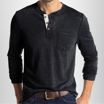 Hugo - T-shirt automne fluide homme
