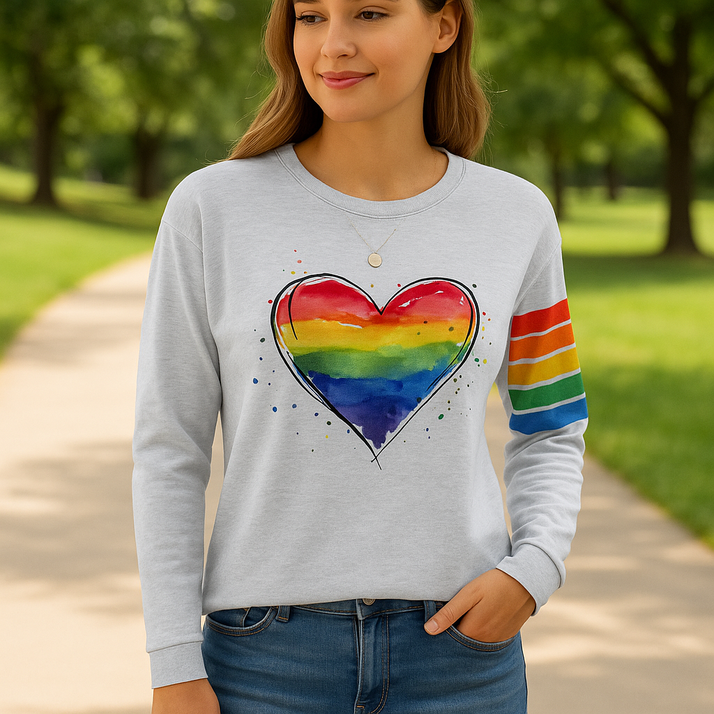 Lynn - T-shirt Arc-en-ciel Femme - Doux et Respirant