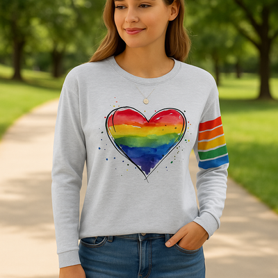 Lynn - T-shirt Arc-en-ciel Femme - Doux et Respirant