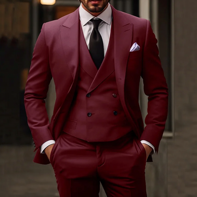 Costume homme 3 pièces - Slim Fit - veste gilet pantalon - mode business élégante