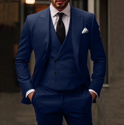 Costume homme 3 pièces - Slim Fit - veste gilet pantalon - mode business élégante