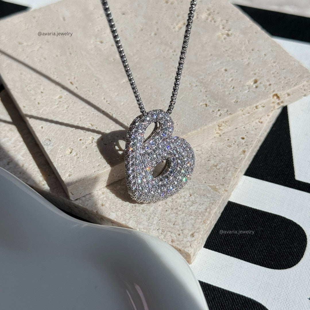Collier Initiale Diamant – Bubble