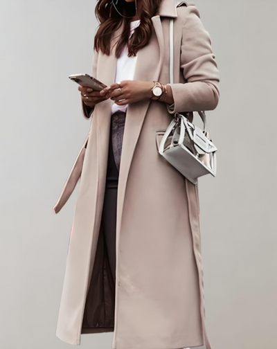 Hélène – Manteau Oversize Élégant Avec Ceinture Pour Une Allure Sophistiquée