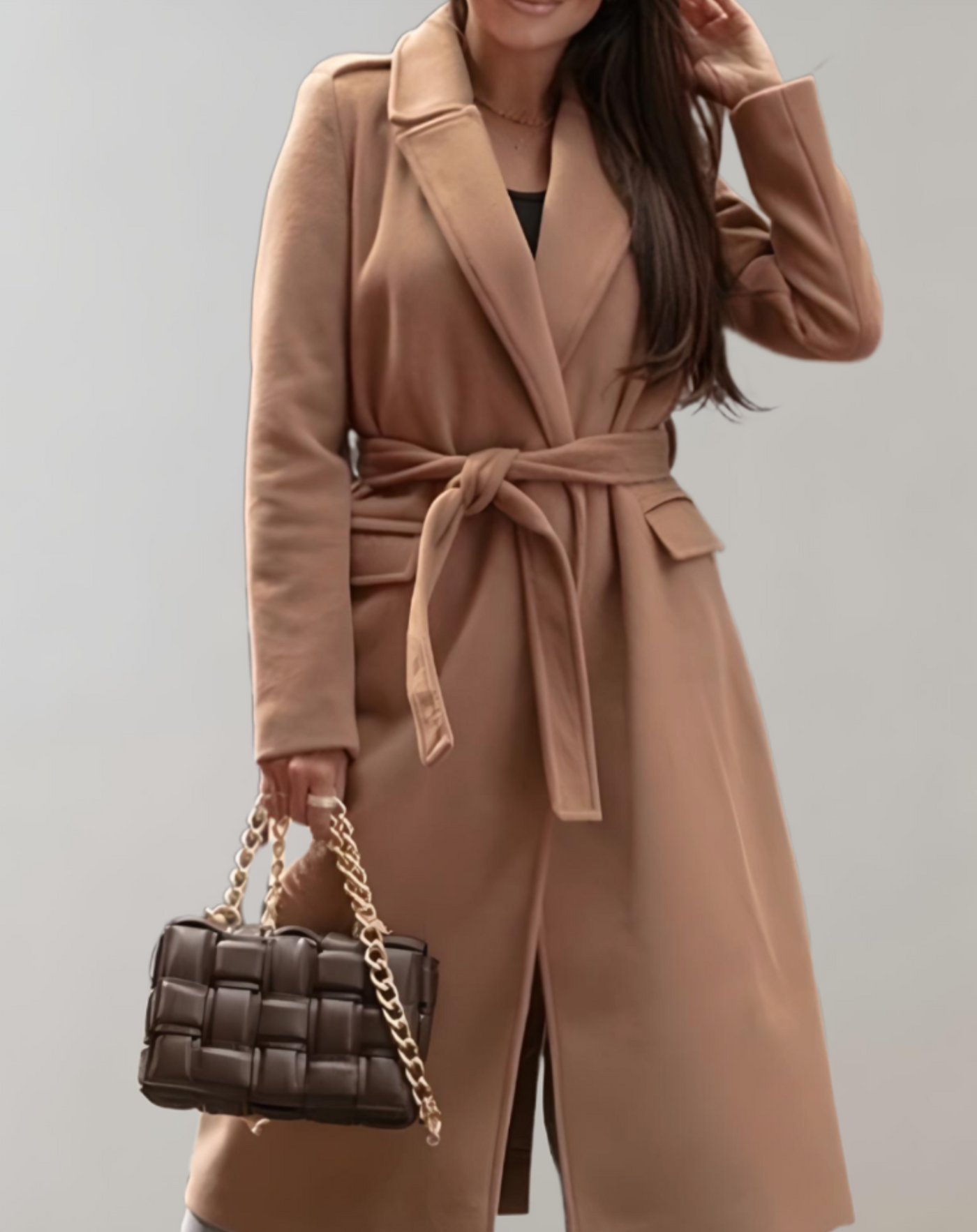 Hélène – Manteau Oversize Élégant Avec Ceinture Pour Une Allure Sophistiquée