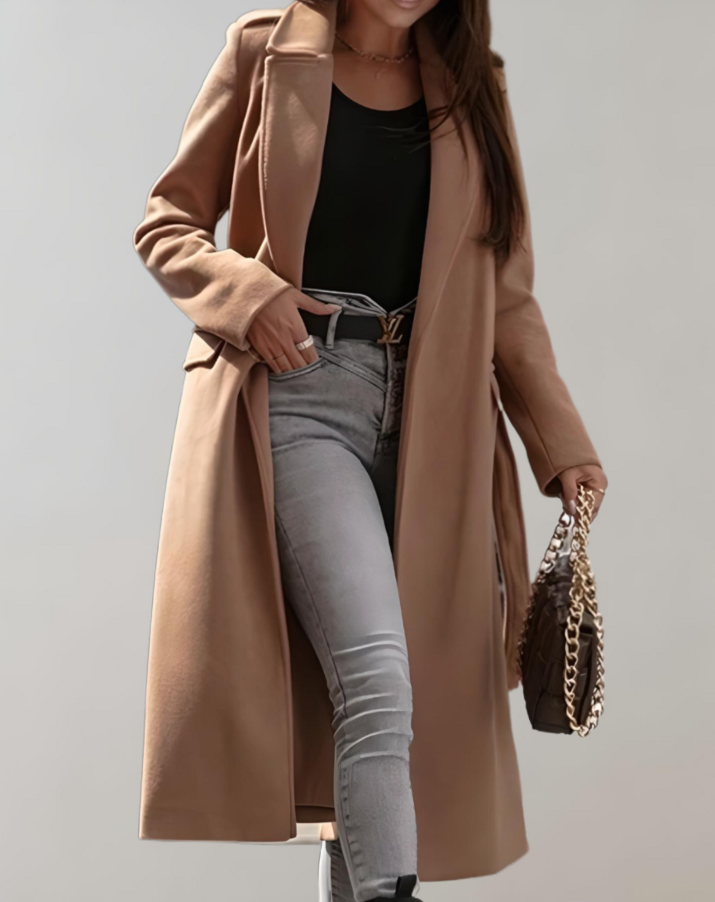Hélène – Manteau Oversize Élégant Avec Ceinture Pour Une Allure Sophistiquée
