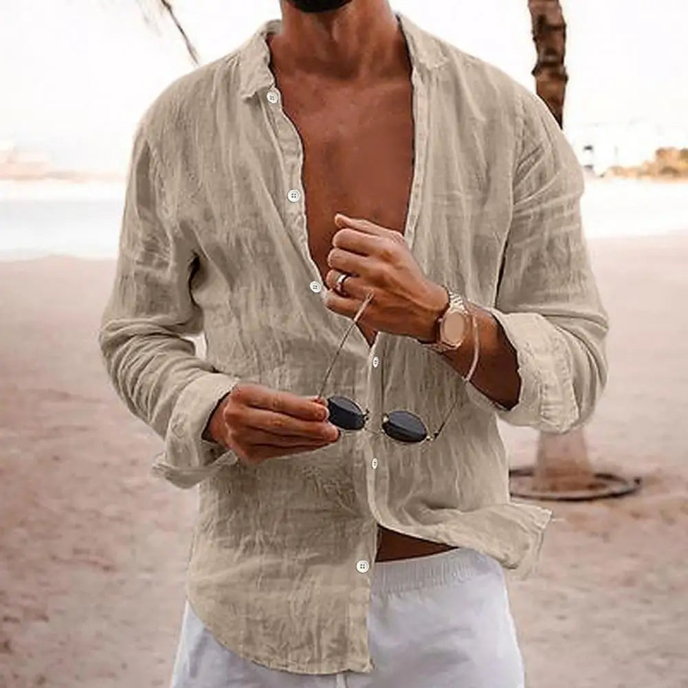 Hugo - Chemise en lin - Respirant - Hommes