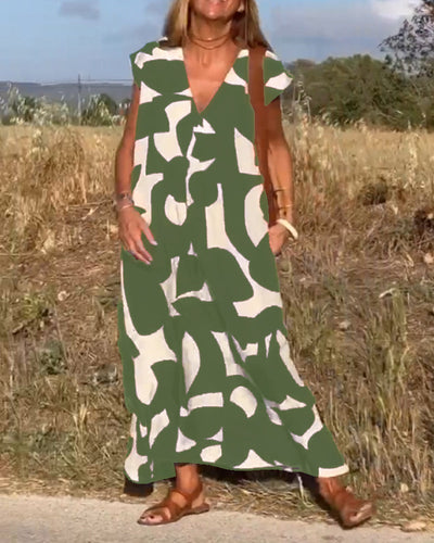 Camille - Robe Avec Imprimé Et Col En V