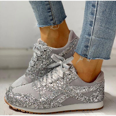 Camille - Baskets automne à paillettes femme