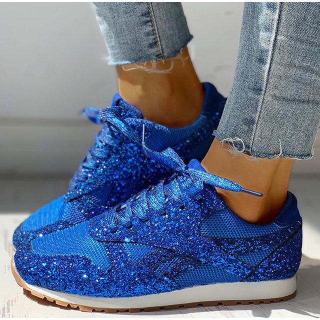Camille - Baskets automne à paillettes femme