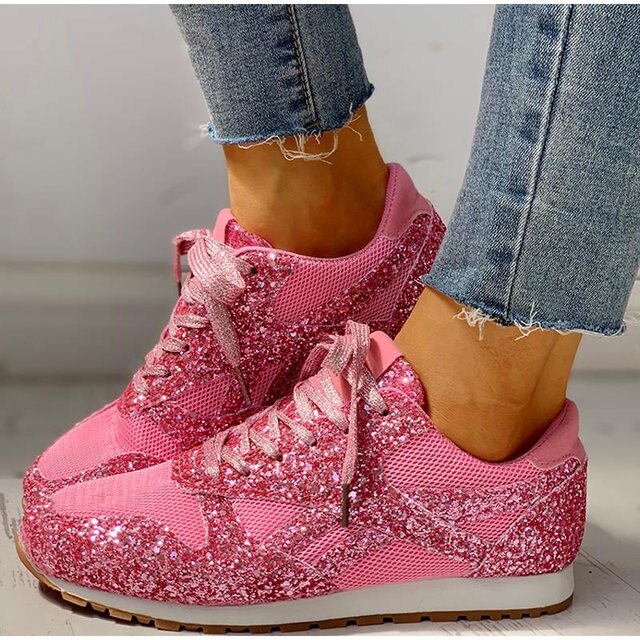 Camille - Baskets automne à paillettes femme