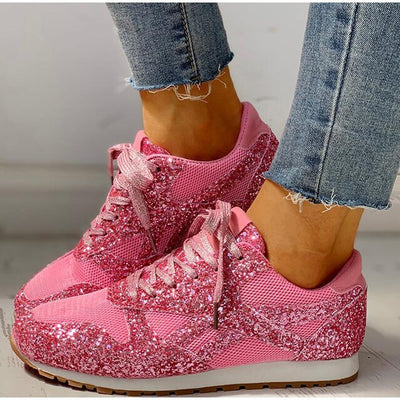 Camille - Baskets automne à paillettes femme