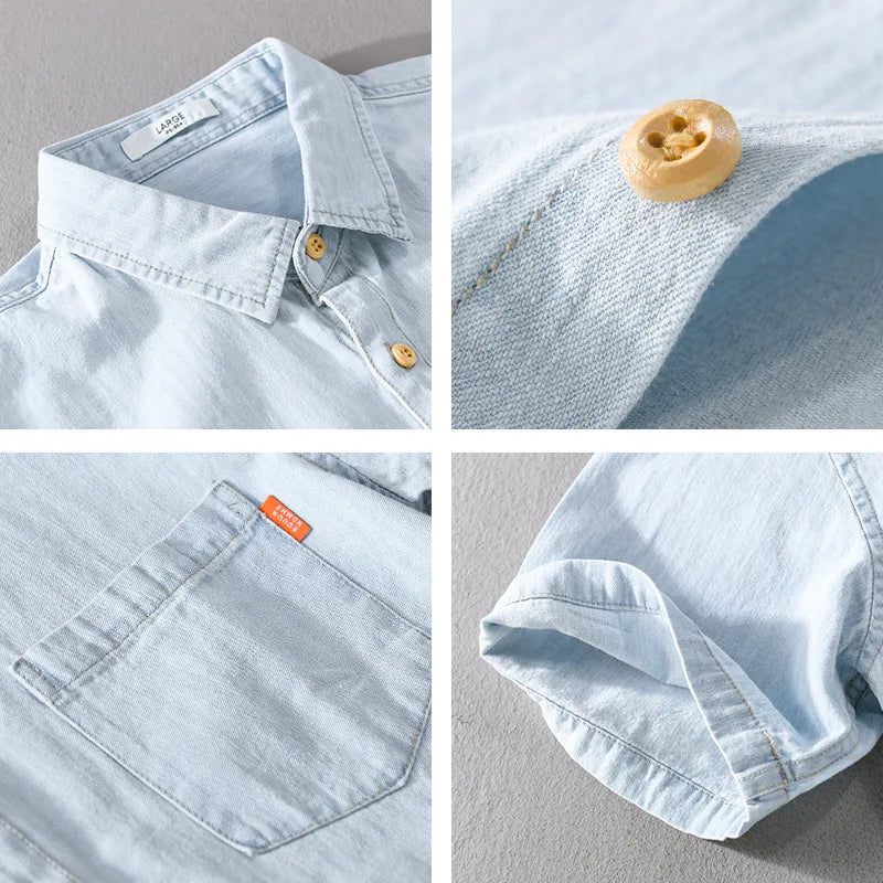 Gerolf - Chemise en denim - Décontractée - Hommes